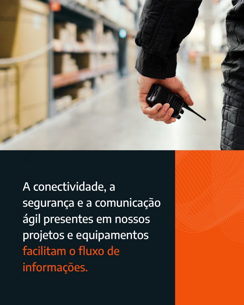 conectividade e sistema de rádios para centros logísticos